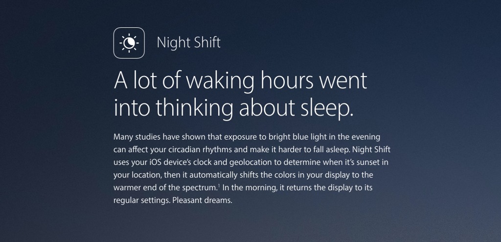 Night Shift Apple